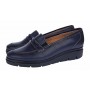 Oferta marimea  36 -  Pantofi dama, casual, din piele naturala in combinatie cu piele lac,bleumarin - LP105BLBOXLAC